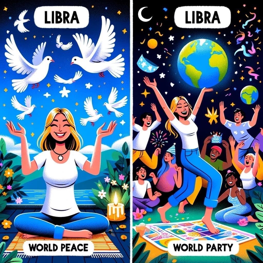 Libra's Ultimate Dream- World Peace or World Party