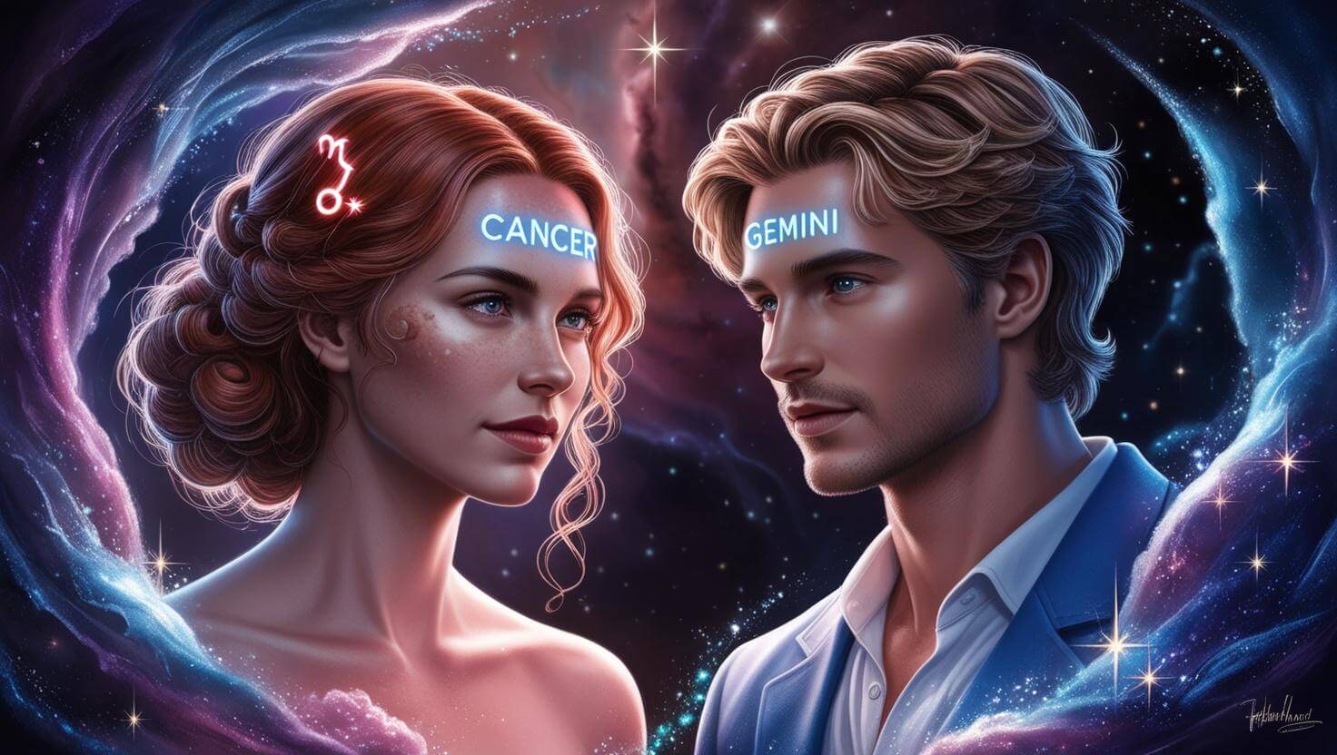Cancer Woman and Gemini Man - Love Compatibility Calculator