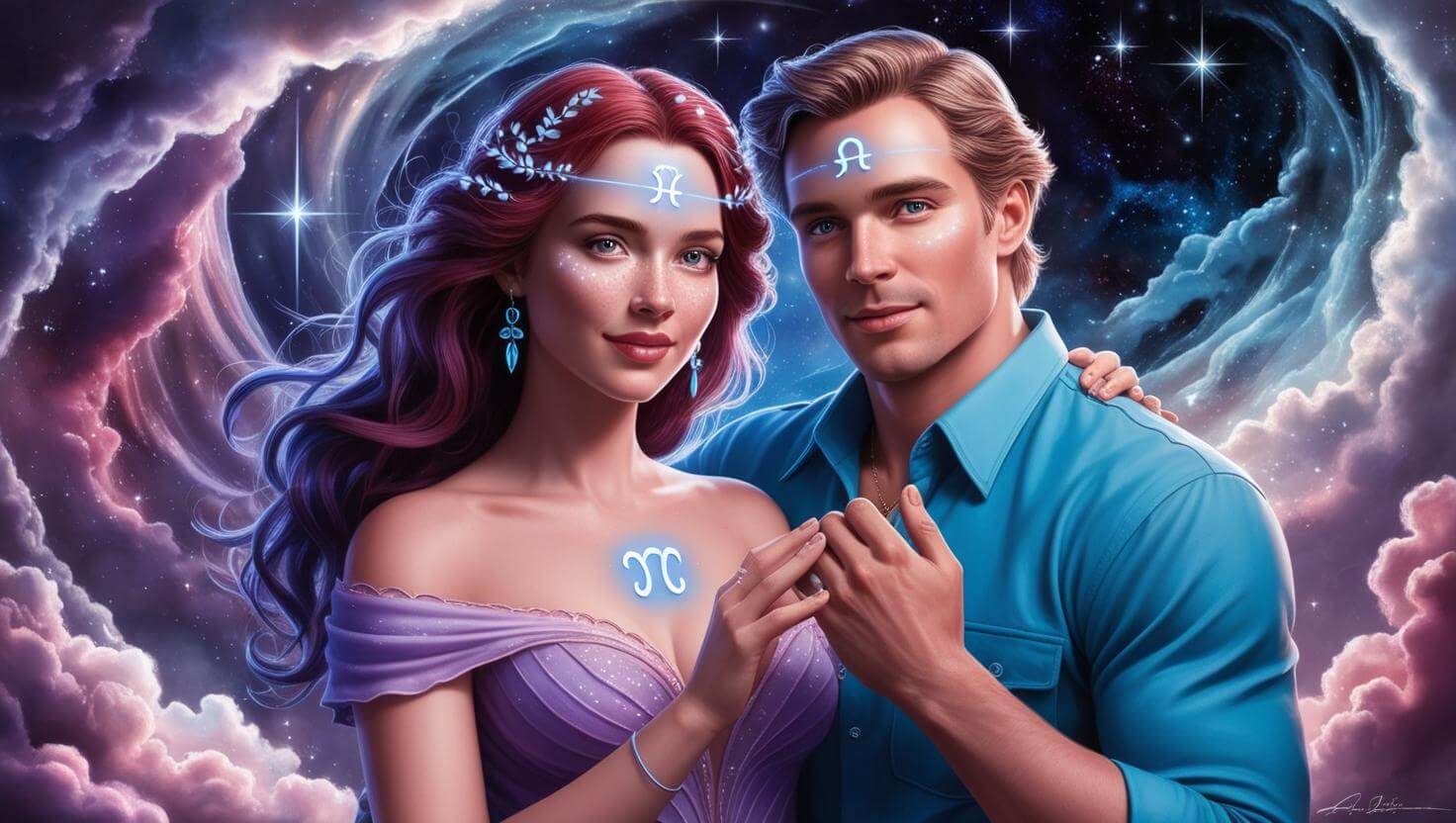 Pisces Woman and Aquarius Man - Love Compatibility Calculator