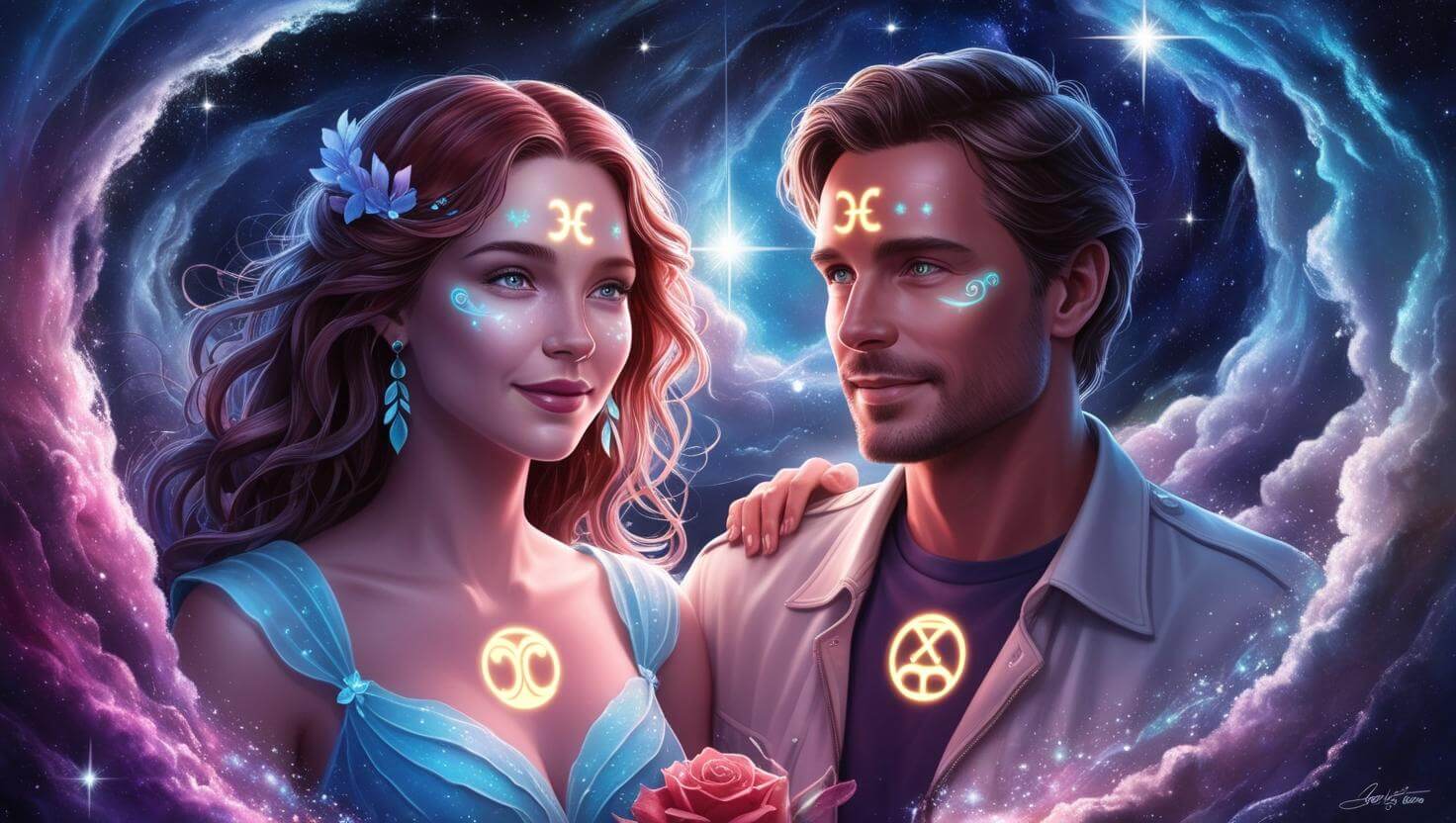 Pisces Woman and Cancer Man - Love Compatibility Calculator