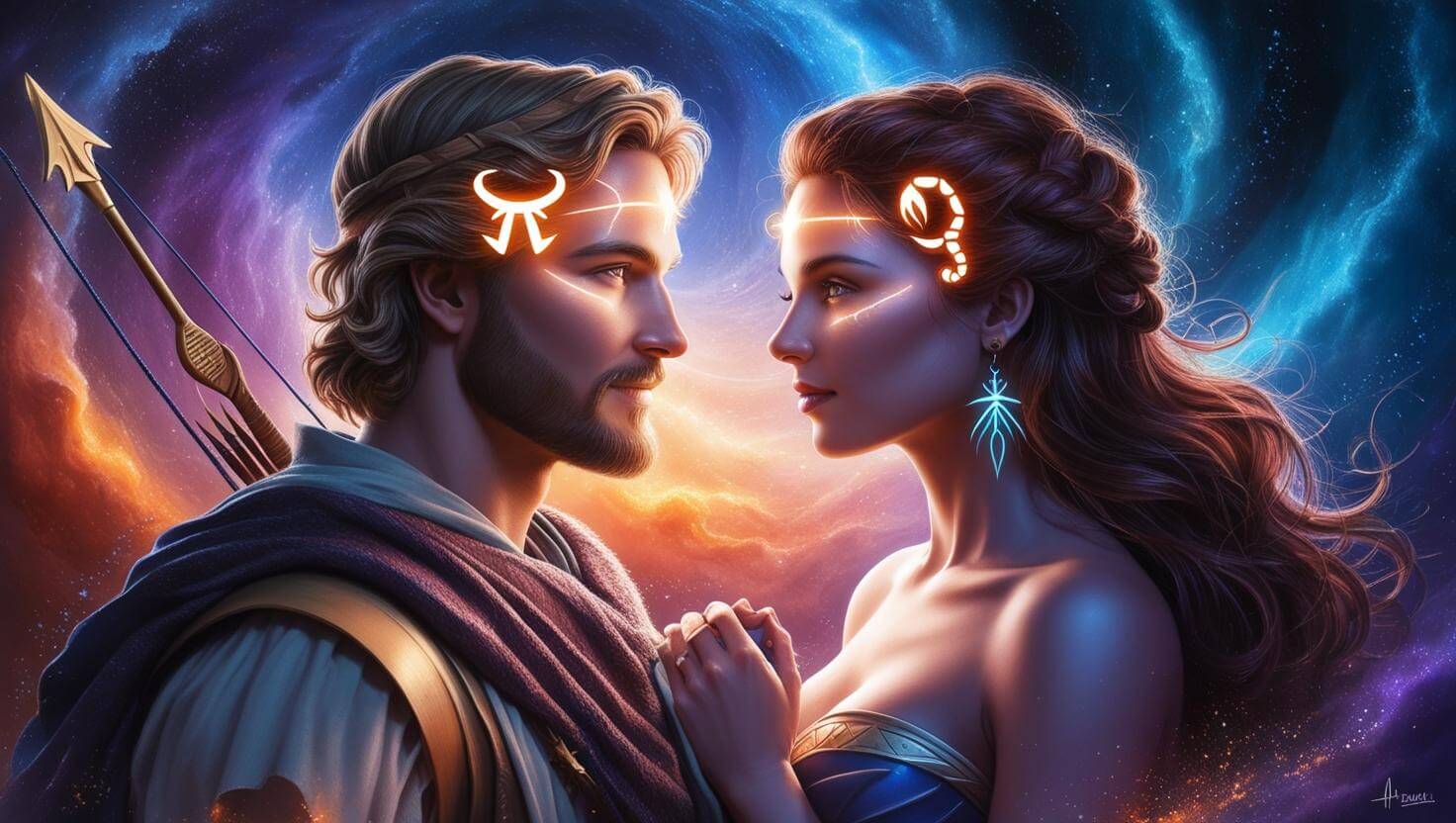 Sagittarius Man and Scorpio Woman - Love Compatibility Calculator