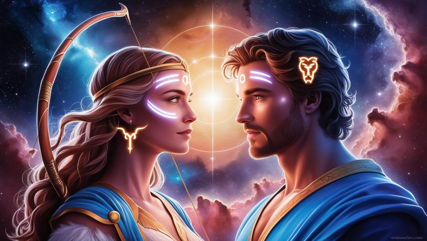 Sagittarius Woman and Leo Man - Love Compatibility Calculator