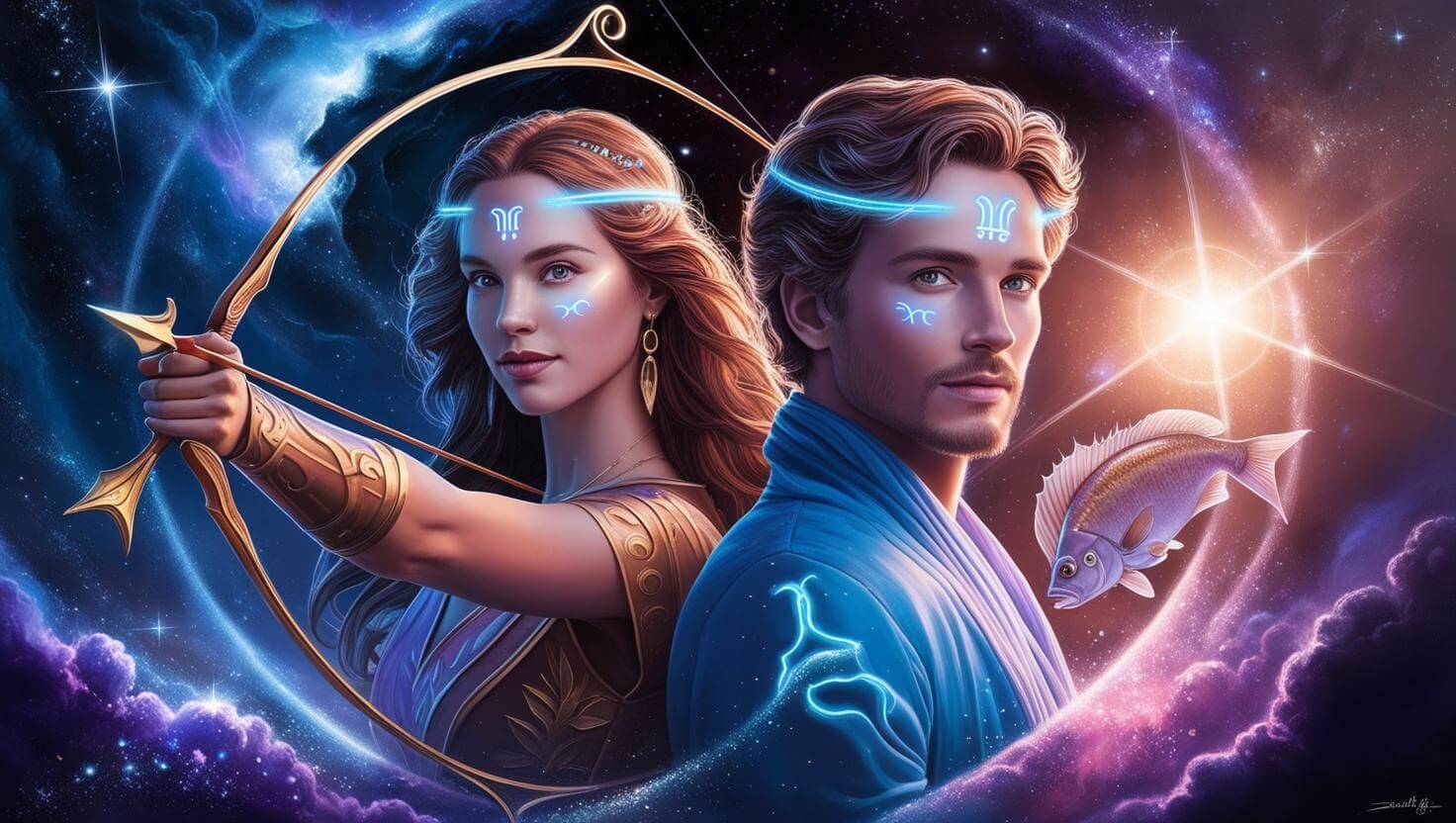 Sagittarius Woman and Pisces Man - Love Compatibility Calculator